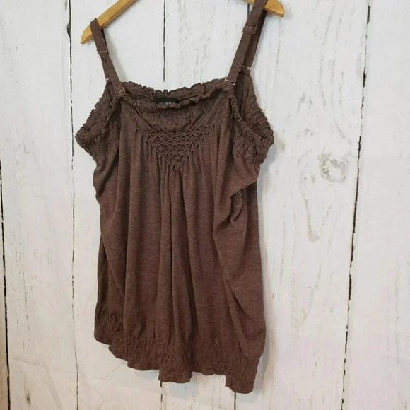 Lane‎ Byrant brown tank with removable straps - Picture 3 of 7